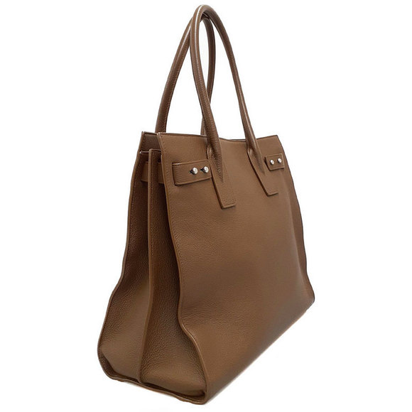 Saint Laurent Brown Paris Tote North Bag South - Picture 1 of 9